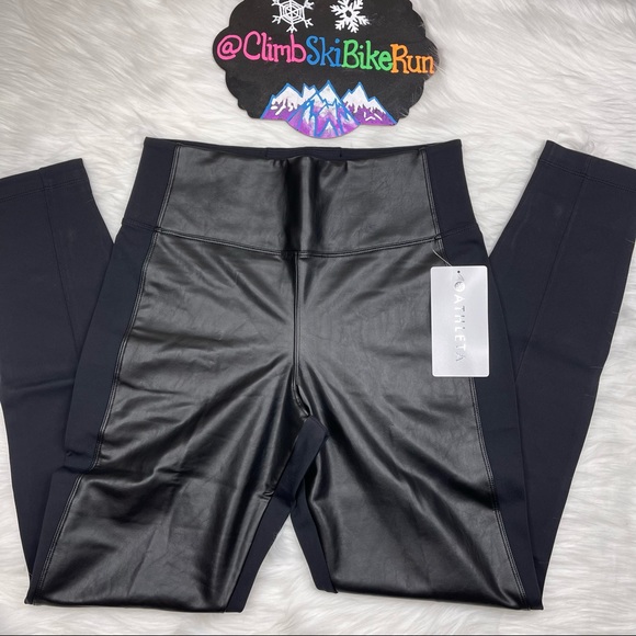 NWT Athleta Delancey Shine Tight Black - Delancey Gleam Tight - Picture 3 of 10